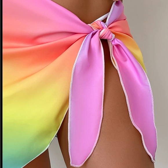 Ombré swim cover up nwt rainbow - Picture 3 of 7